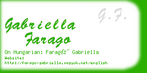 gabriella farago business card